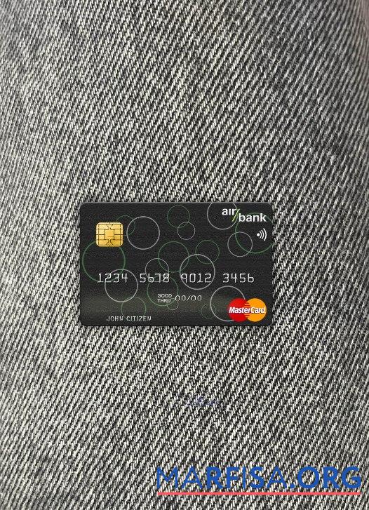 Printable Czech Air Bank mastercard photolook front real example